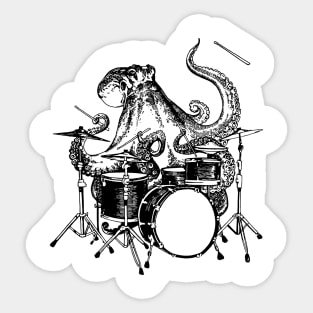 SEEMBO Octopus Playing Drums Drummer Drumming Band Sticker